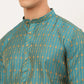 Jompers Men's Blue Embroidered Kurta Only ( KO 676 Blue )