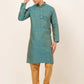 Jompers Men's Blue Embroidered Kurta Only ( KO 676 Blue )