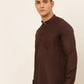 Jompers Men's Coffee Solid Cotton Short Kurta ( KO 677 Coffee )