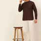 Jompers Men's Coffee Solid Cotton Short Kurta ( KO 677 Coffee )