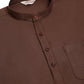 Jompers Men's Coffee Solid Cotton Short Kurta ( KO 677 Coffee )