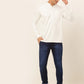 Jompers Men's White Solid Cotton Short Kurta ( KO 677 White )