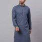Men Grey Chikankari Embroidered and Sequence Kurta Only ( KO 678 Grey )