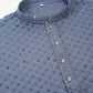 Men Grey Chikankari Embroidered and Sequence Kurta Only ( KO 678 Grey )