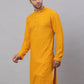 Men Mustard Chikankari Embroidered and Sequence Kurta Only ( KO 678 Mustard )