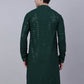 Men Olive Green Chikankari Embroidered and Sequence Kurta Only ( KO 678 Olive )
