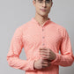 Men Peach Chikankari Embroidered and Sequence Kurtas ( KO 678Peach )