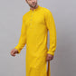 Men Yellow Chikankari Embroidered and Sequence Kurtas. ( KO 678Yellow )
