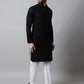 Men Black Embroidered Sequinned Kurtas