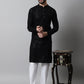 Men Black Embroidered Sequinned Kurtas