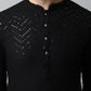Men Black Embroidered Sequinned Kurtas