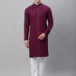 Men Purple Embroidered Sequinned Kurtas