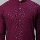 Men Purple Embroidered Sequinned Kurtas
