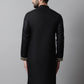 Men Black Embroidered Kurtas ( KO 682Black )