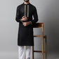 Men Black Embroidered Kurtas ( KO 682Black )