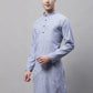 Men Blue and White Striped Kurtas