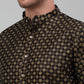 Men's Black Printed Silk Blend Kurta Only