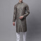 Men's Olive Green Digital Printed Kurtas