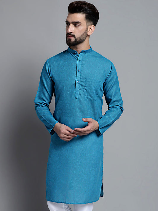 Men's Solid Pure Cotton Kurta Only