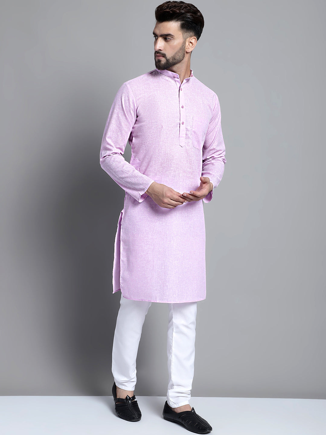 Men's Solid Pure Cotton Kurta Only