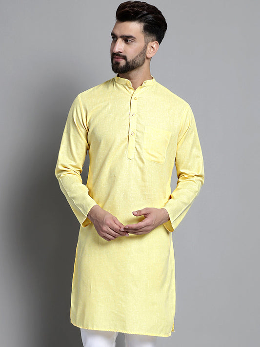 Men's Solid Pure Cotton Kurta Only