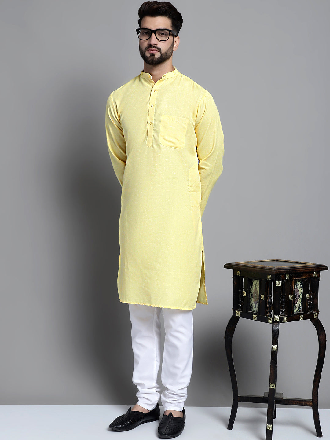 Men's Solid Pure Cotton Kurta Only