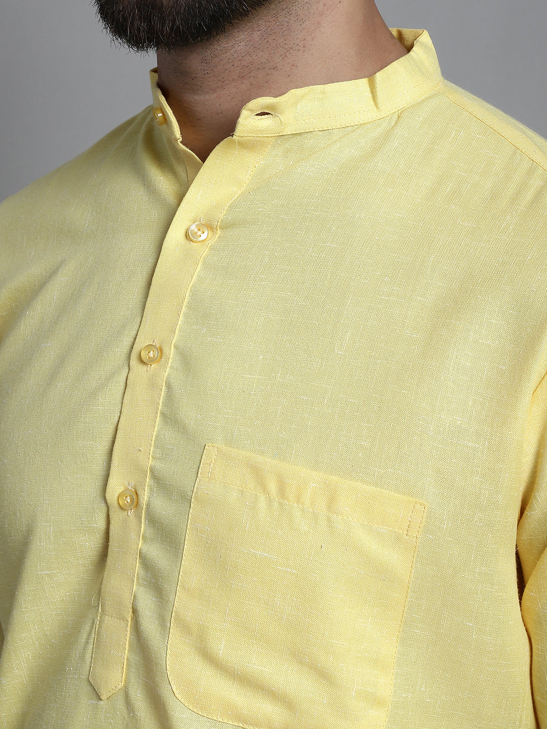 Men's Solid Pure Cotton Kurta Only