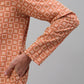 Men's Peach Embroidered Kurta Only