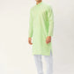 Jompers Men's Lime Cotton Solid Kurta Only ( KO 611 Lime )