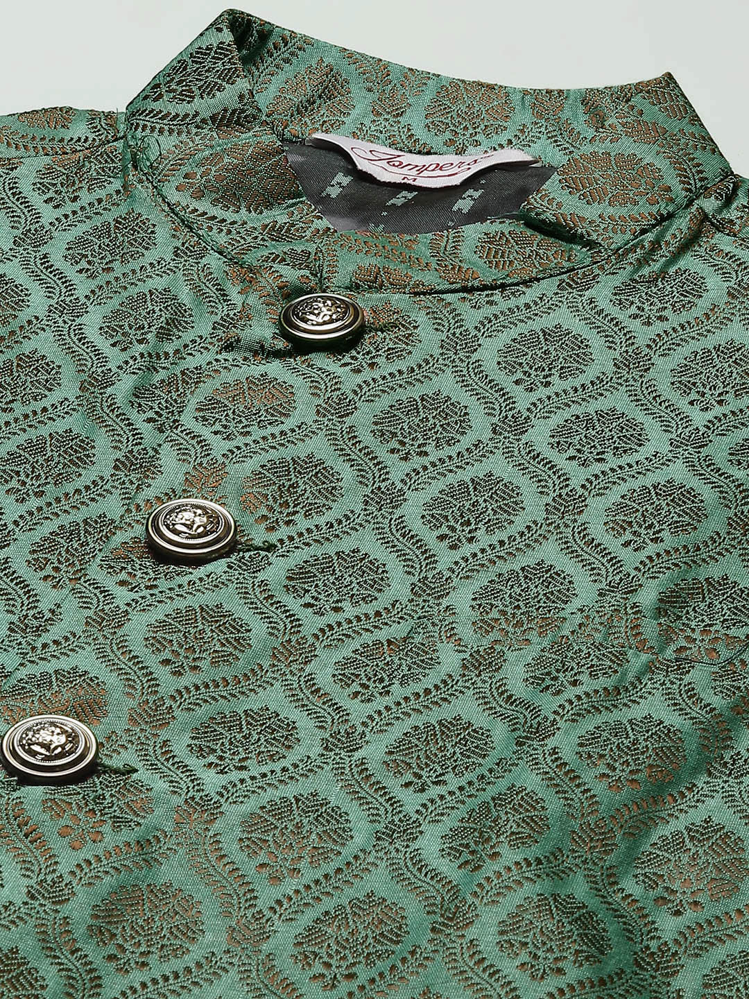 Jompers Men's Green Self-Designed Waistcoat ( JOWC 4028Green )