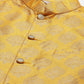Jompers Men's Mustard Printed Nehru Jacket ( JOWC 4032Mustard )