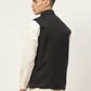 Jompers Men's Black Solid Nehru Jacket ( JOWC 4033Black )
