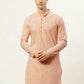 Jompers Men's Orange Embroidered Kurta Only ( KO 626 Orange )