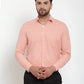 Jainish Redish Orange Formal Shirt with white detailing ( SF 419Starfish-Orange )