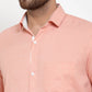Jainish Redish Orange Formal Shirt with white detailing ( SF 419Starfish-Orange )