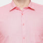 Jainish Pink Men's Cotton Geometric Formal Shirts ( SF 434Pink )