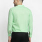 Jainish Green Men's Cotton Solid Mandarin Collar Formal Shirts ( SF 726Light-Green )