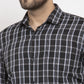 Jainish Black Men's Cotton Checked Formal Shirt's ( SF 764Black )