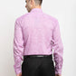 Jainish Purple Men's Solid Cotton Formal Shirt ( SF 782Purple )