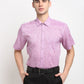 Jainish Purple Men's Solid Cotton Half Sleeves Formal Shirt ( SF 783Purple )