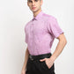 Jainish Purple Men's Solid Cotton Half Sleeves Formal Shirt ( SF 783Purple )
