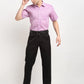 Jainish Purple Men's Solid Cotton Half Sleeves Formal Shirt ( SF 783Purple )