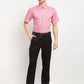 Jainish Red Men's Solid Cotton Half Sleeves Formal Shirt ( SF 783Red )