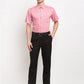 Jainish Red Men's Solid Cotton Half Sleeves Formal Shirt ( SF 783Red )