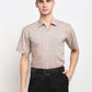 Jainish Rust Men's Solid Cotton Half Sleeves Formal Shirt ( SF 783Rust )