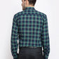 Jainish Green Men's Checked Cotton Formal Shirt ( SF 786Green )