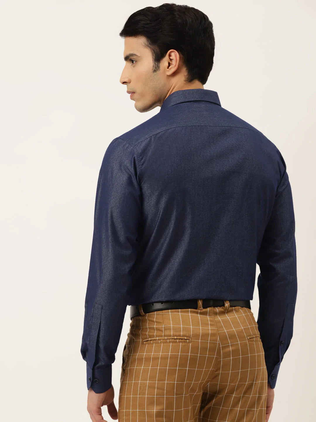Jainish Men's Solid Formal Cotton Shirt ( SF 788Charcoal )