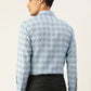 Jainish Men's Cotton Checked Formal Shirts ( SF 791Sky )