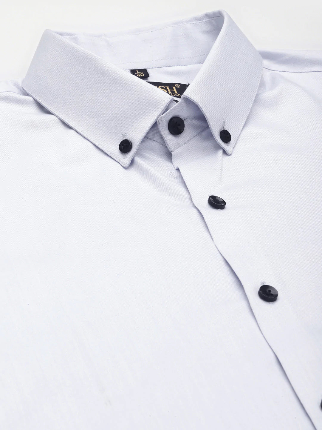 Jainish Men's Solid Formal Cotton Shirt ( SF 792Sky )