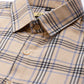 Jainish Men's Cotton Checked Formal Shirts ( SF 793Brown )